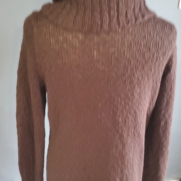 Jones ny women''s brown cowl neck  sweater size M - Picture 7 of 14